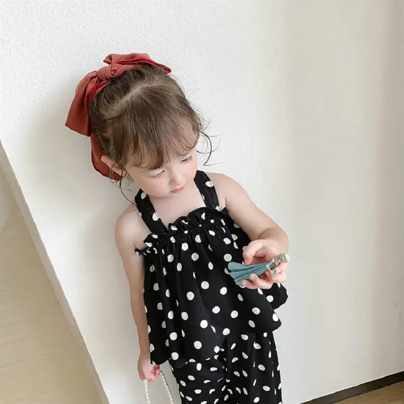 baby girl summer printed clothing set strap tops shirts+pants toddlers kids fashion casual flowers suits child clothes 2-8age | Мать и