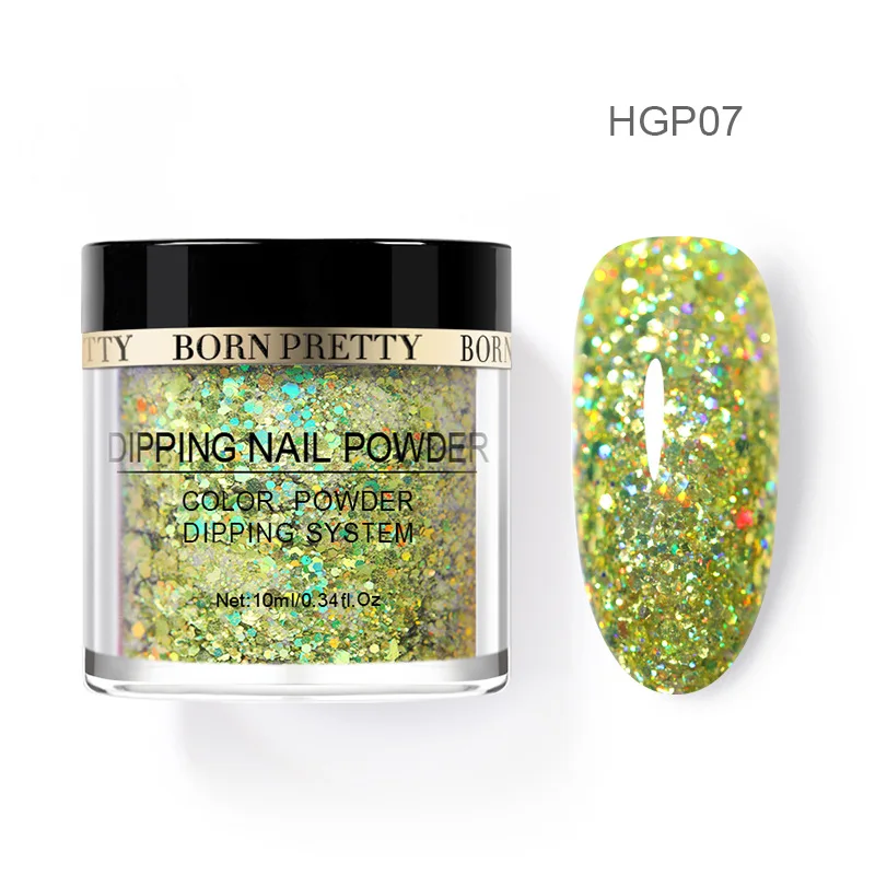 BP-HGP07 Born pretty, голографическая погружение порошки для ногтей градиент окунания блеск украшения длительным, чем УФ гель натуральный сухой без лампы лечения - Цвет: BP-HGP07