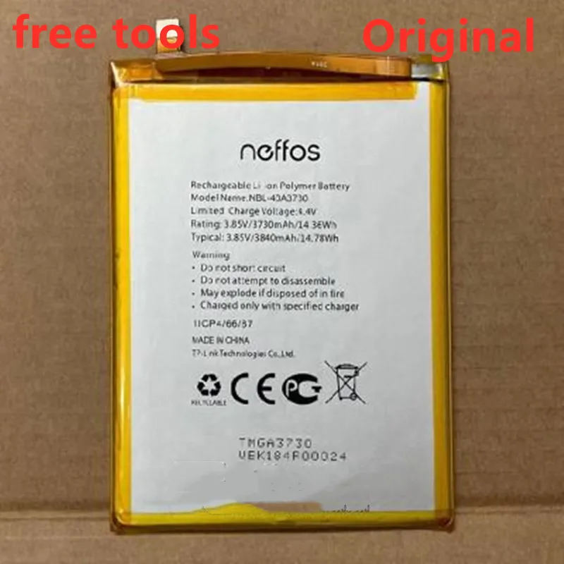 

New 3840mah High Quality NBL-40A3730 Battery for TP-LINK NEFFOS C9 Cell Phone