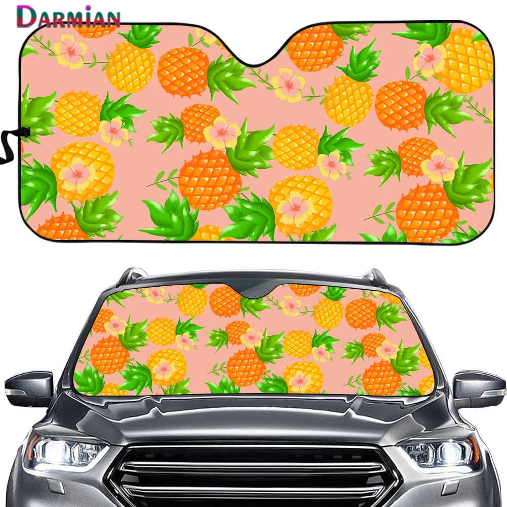 Солнцезащитный козырек складной с принтом ананаса | Дом и сад