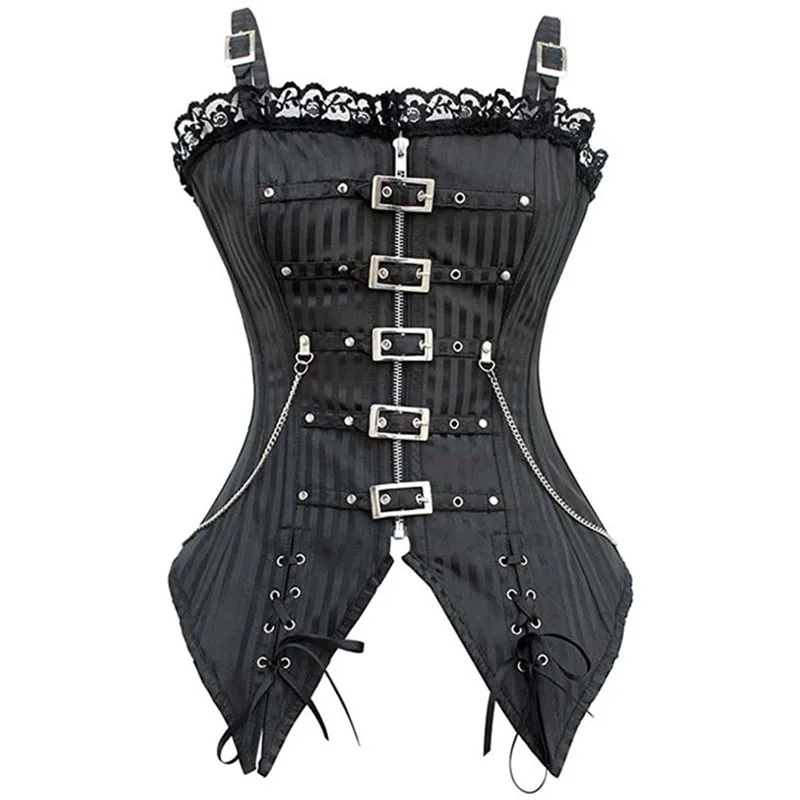 

S-2XL Steampunk Corset Gothic Dress Women Sexy Clothes Plastic Boned Cincher Bustier Burlesque Overbust Lingerie Shapewear