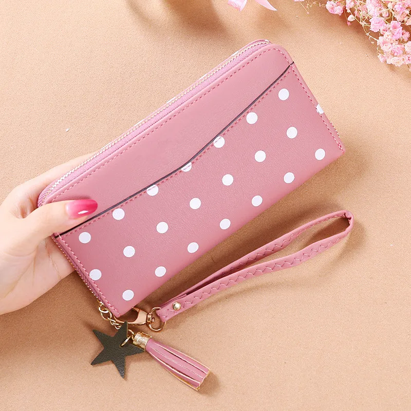 PACGOTH новинка модный клатч из искусственной кожи в горошек кошельки для женщин