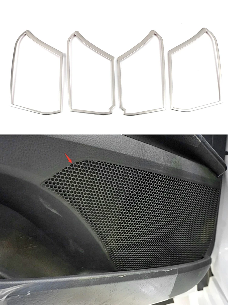 

Хромированный динамик на переднюю и заднюю дверь для Toyota Camry 2018, 2019, 2020, декоративная крышка, громкий динамик, рамка, аксессуары для интерьера...