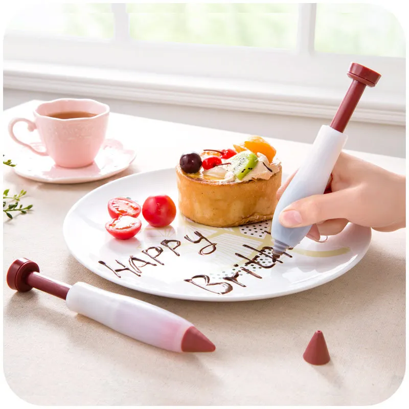 

Decorative Pen for Baking Food Grade Silicone Cake DIY Writing Pens Squeezing Cream Pens Cake Decorating Tools