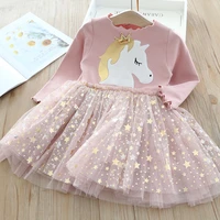 2021 toddler girl dress spring and autumn girl long sleeved dress childrens casual wear birthday party dress