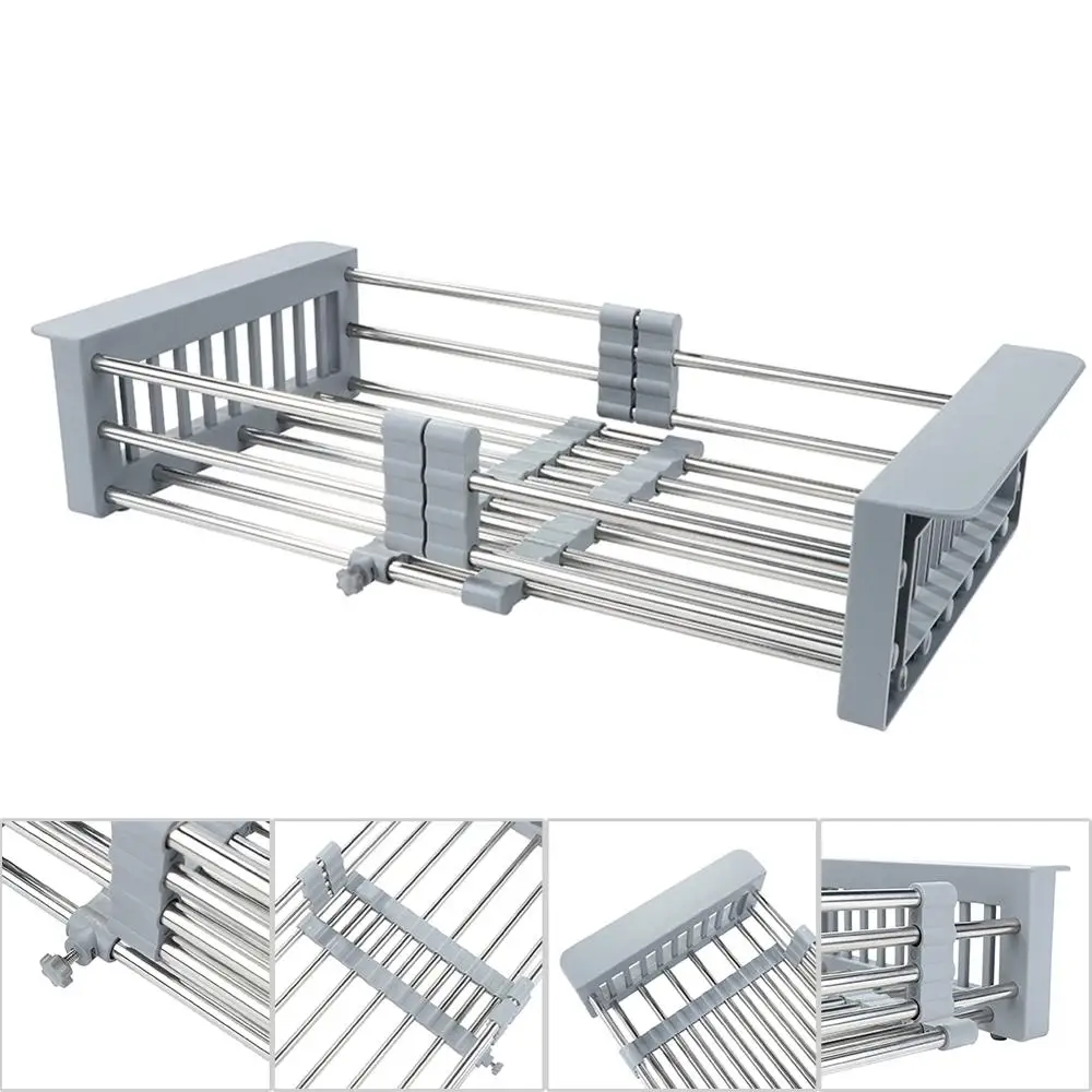 Регулируемая телескопическая сушилка из нержавеющей стали для кухонной