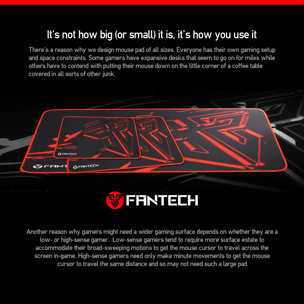 Игровой коврик для мыши FANTECH MP25 x 2 мм Противоскользящий из натурального каучука