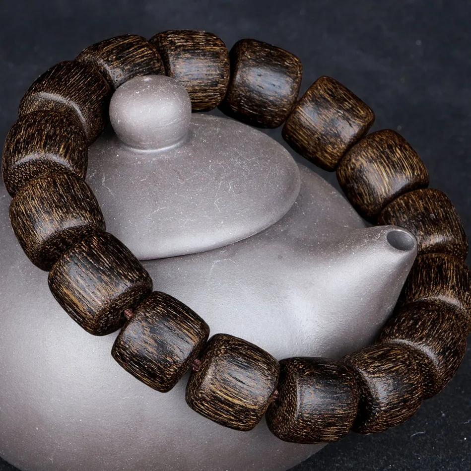 Натуральный и натуральный Калимантан Черный Масляный барабан из дерева ручная