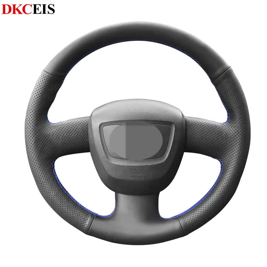 DIY черный мягкий чехол из искусственной кожи на руль для Audi S4 Seat Exeo 2009 2012 A3 (8P) Sportback