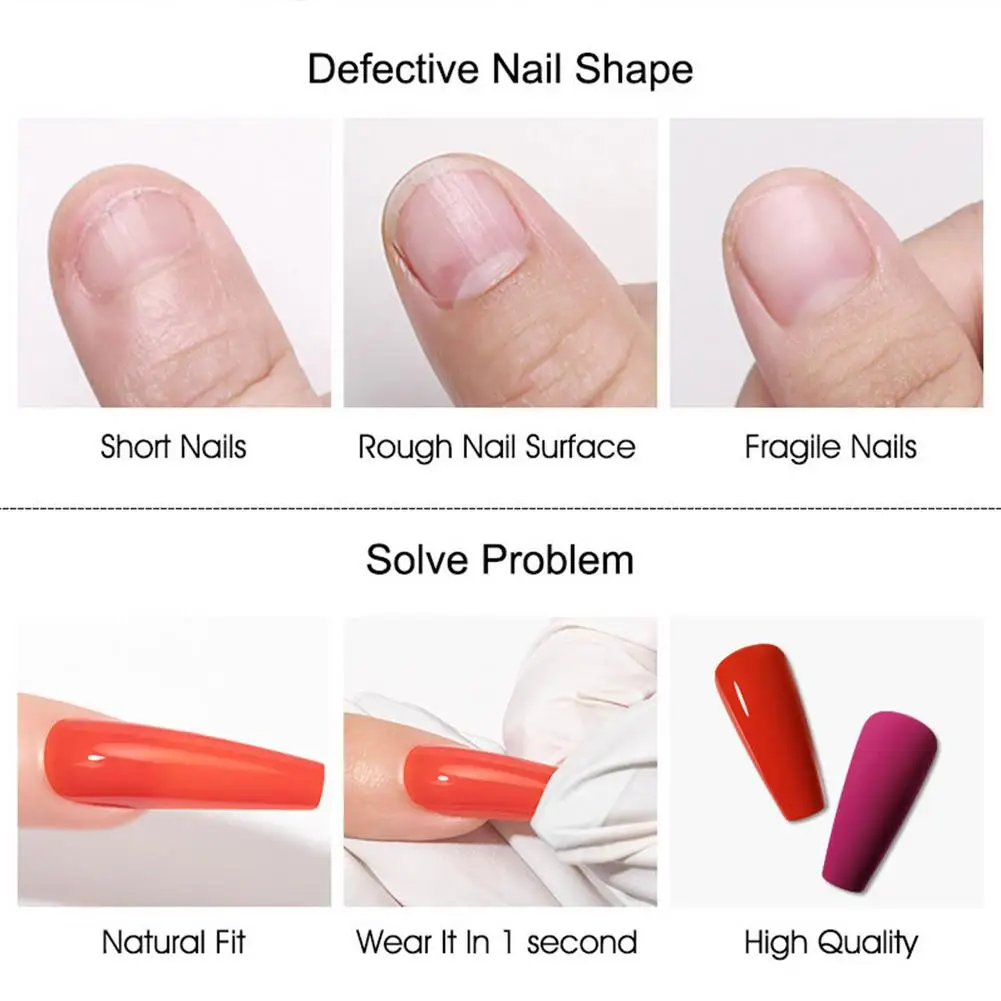 

Colorful False Nails Long Full Square Artificial Fake Nail Full Cover Acrylic Nails Matte False Nail Kit