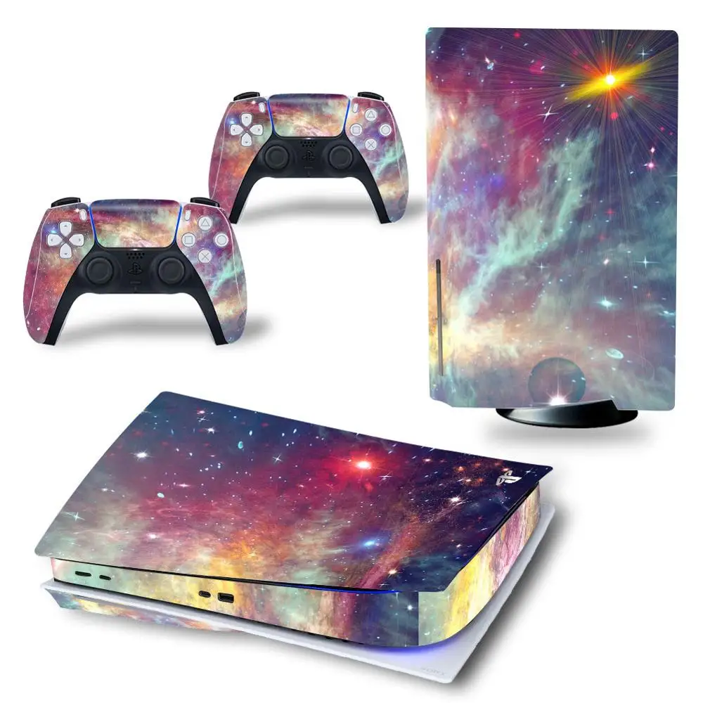 Новинка 2020 Виниловая наклейка для PS5 Disk на консоль + 2 контроллера игровых