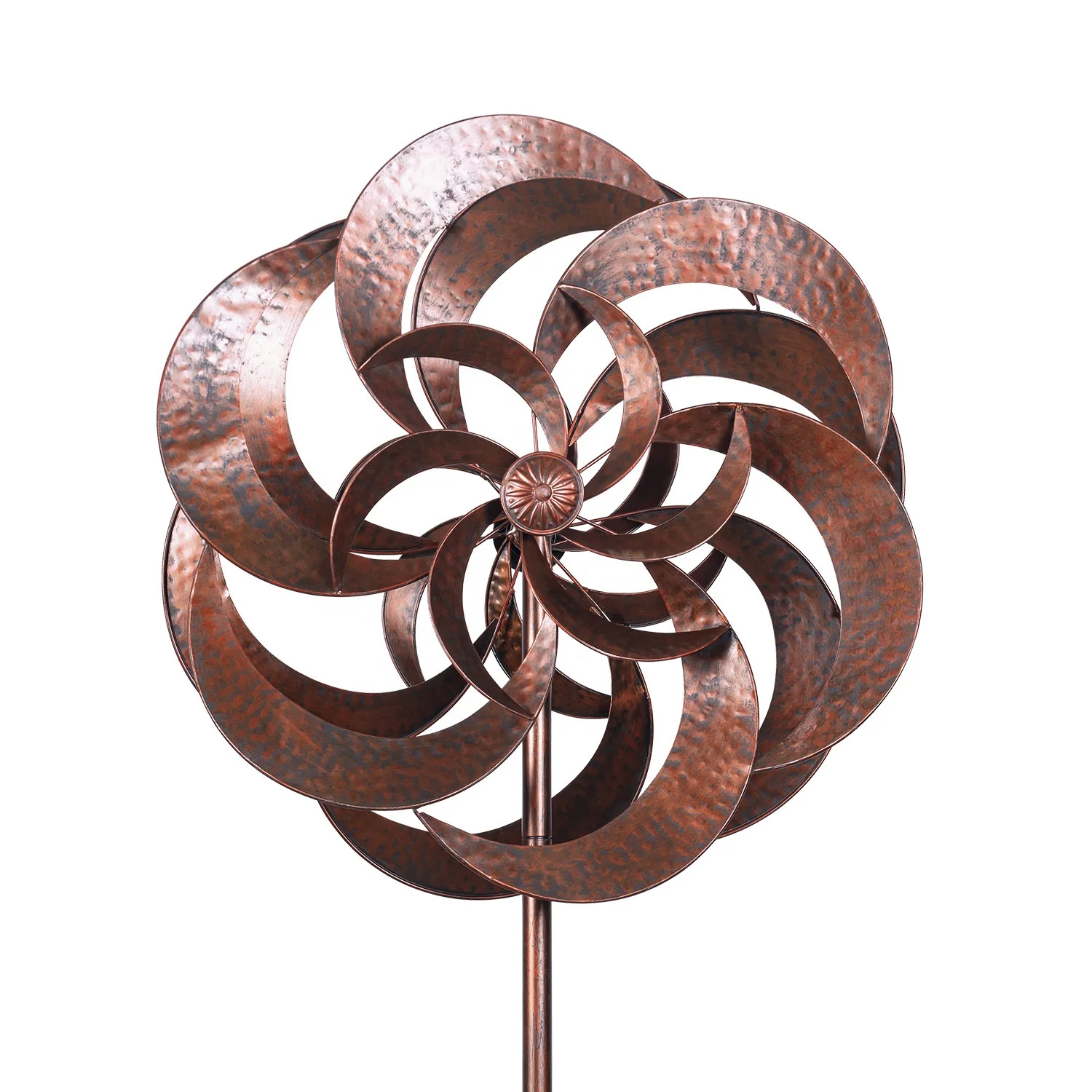 

Copper Vortex Double-Sided Big Wind Spinner Sickle Blade Wind Spinner Metal Decoration Garden Metal Yard art
