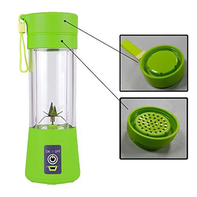400ml Fruit Mixing Machine USB Juicer Cup Portable Juice Blender Household Mixer with Six Blades | Бытовая техника