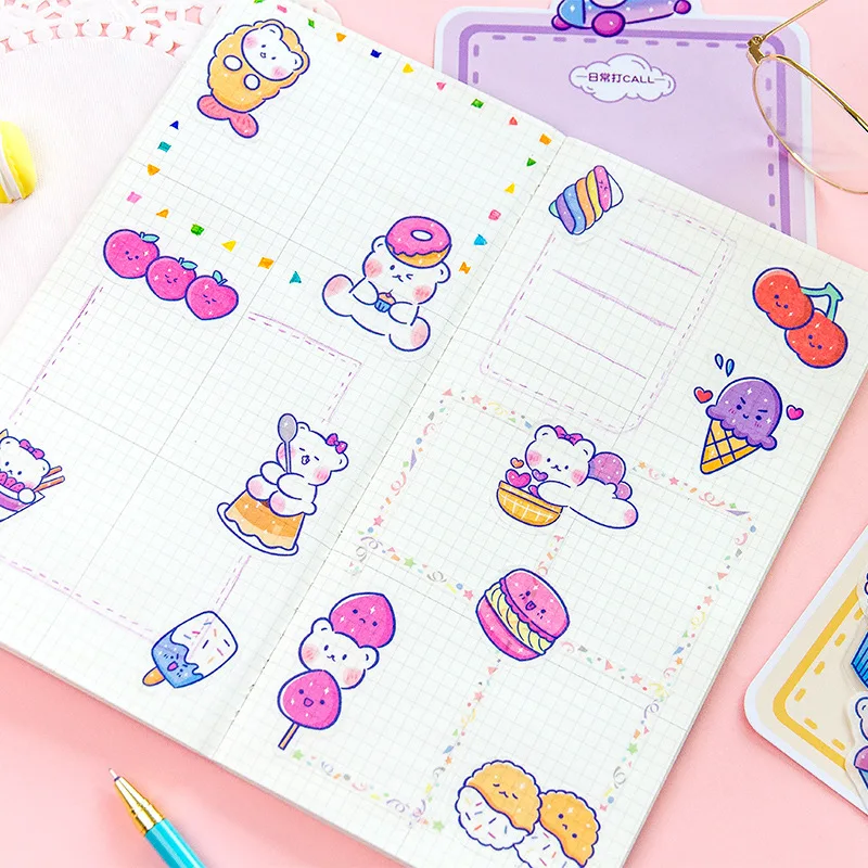 40 шт. милые Kawaii мягкие наклейки декоративные Сделай Сам для телефона Скрапбукинг