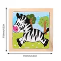 Wooden Childrens Puzzle 9 Pieces Of Woody Forest Animal Shape Story Puzzle Children Adults Vehicle Puzzles Educational Games
