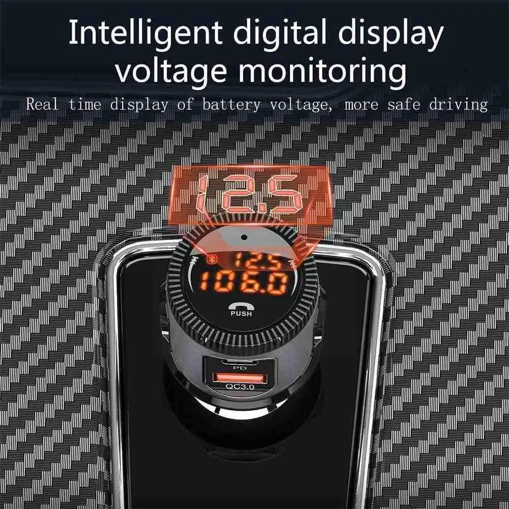 

Bluetooth FM Transmitter For Car QC3.0 Wireless Bluetooth Hands-Free FM Music Calling With Car Player Radio Car Mp3 Adapter B1A6