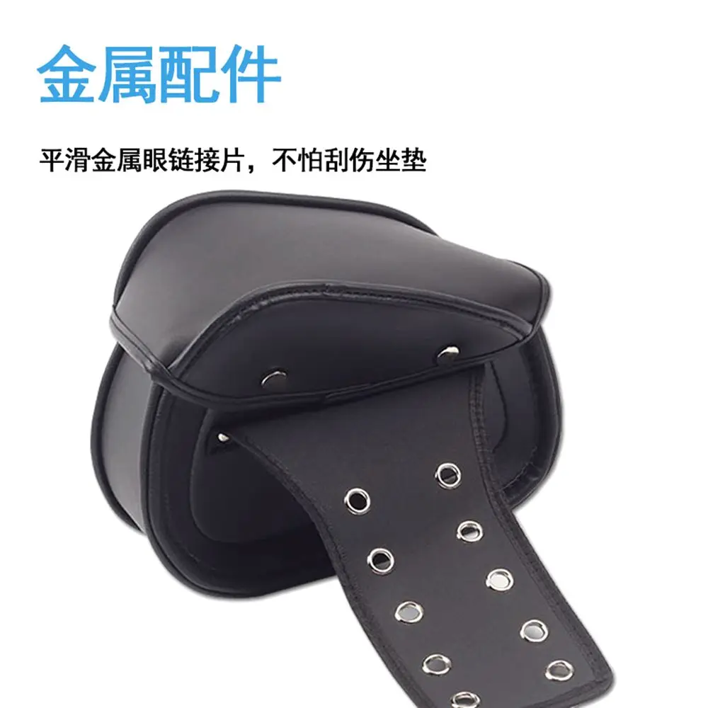 Винтажные черные мотоциклетные сумки-седло для заднего сиденья кожаная