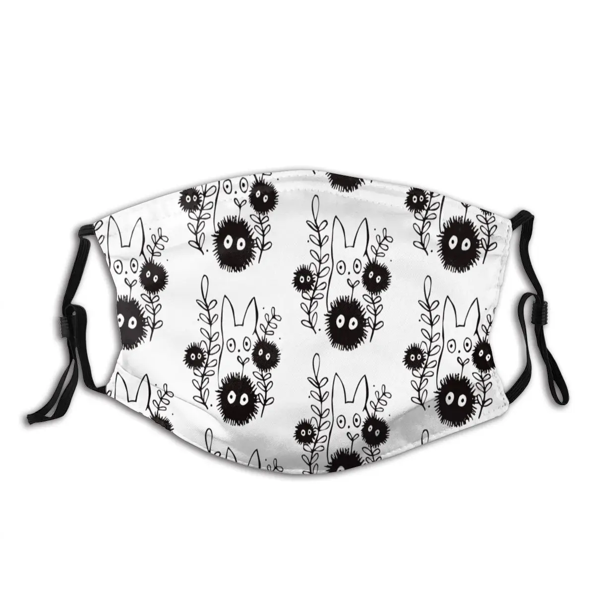 

Белая неодноразовая модная маска для лица от Soot Spirit Totoro с защитой от ветра и фильтрами