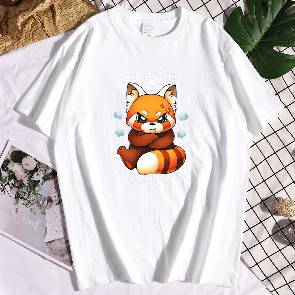 

O-Neck Tshirts Vintage T Shirts Mens Adorable Angry Fox Carton Casual Style Print T-shirts Mans Funny Style Top