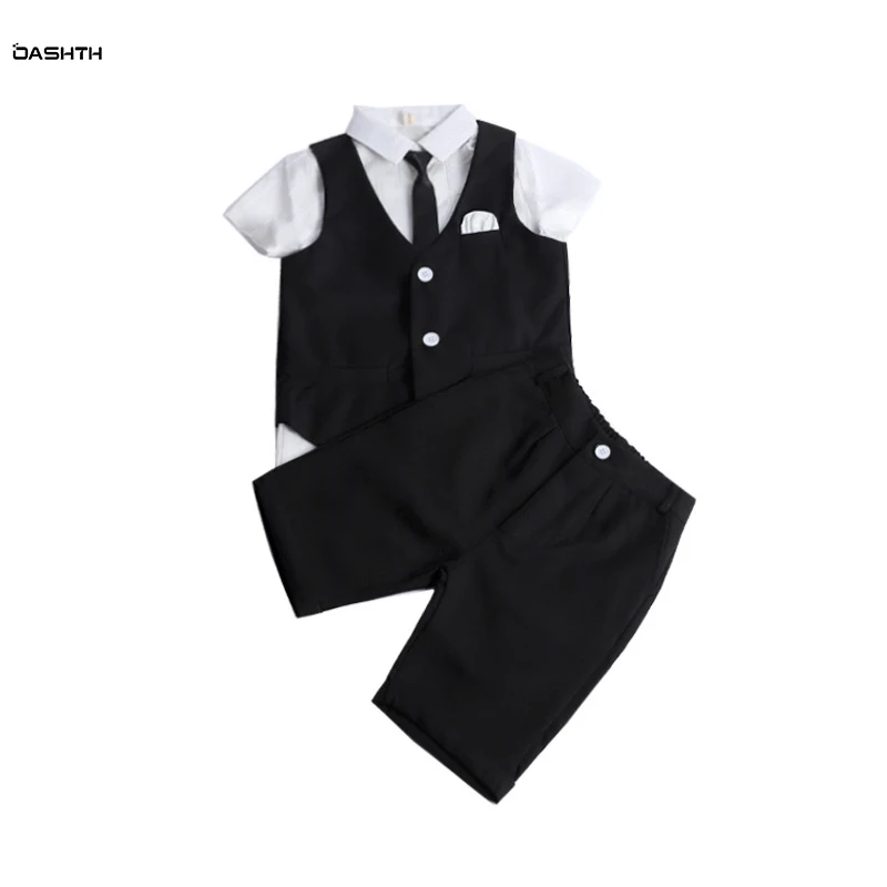 

OASHTH Summer new children's clothing boy performance small suit suit children's vest dress