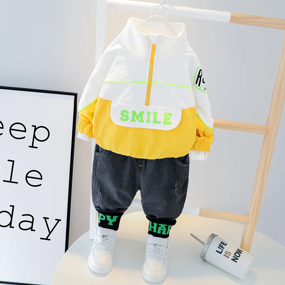 Boys Clothes Suits Kids Baby Outerwear Hoodie Jacket Sport Clothing Sets Autumn Character Cotton 3 Pcs Suit |
