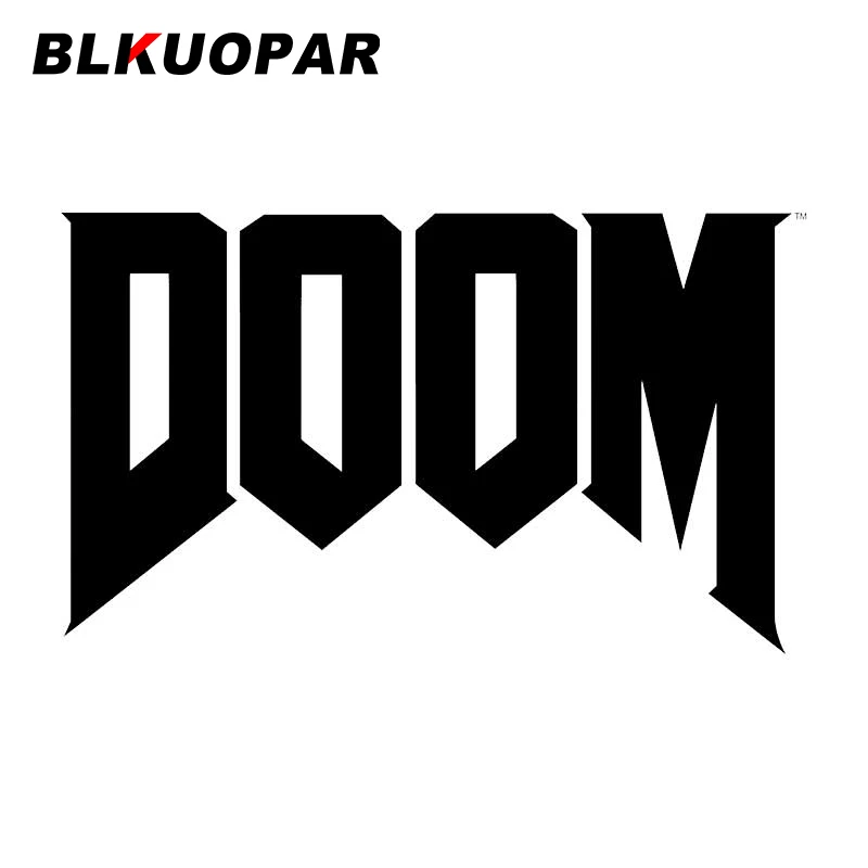 

BLKUOPAR for Logos Transparent Doom Car Sticker Occlusion Scratch Decal Creative Air Conditioner Windshield Car Door Protector