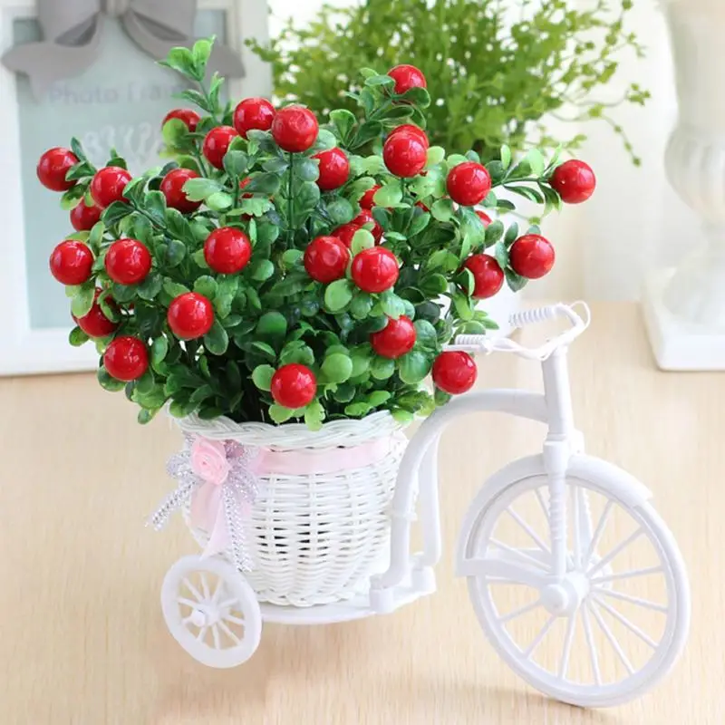 

Rattan Tricycle Bicycle Flower Basket Vase Storage Garden Wedding Decoration