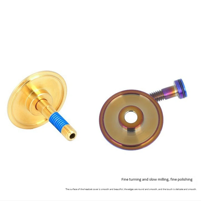 

Bicycle Headset Cover Titanium Alloy MTB Road Bike Stem Top Cap Headset Cover with M6 Bolt