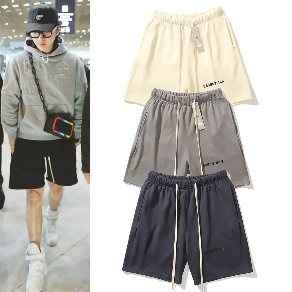 Шорты спортивные для мужчин и женщин модные эластичные штаны в стиле High Street с
