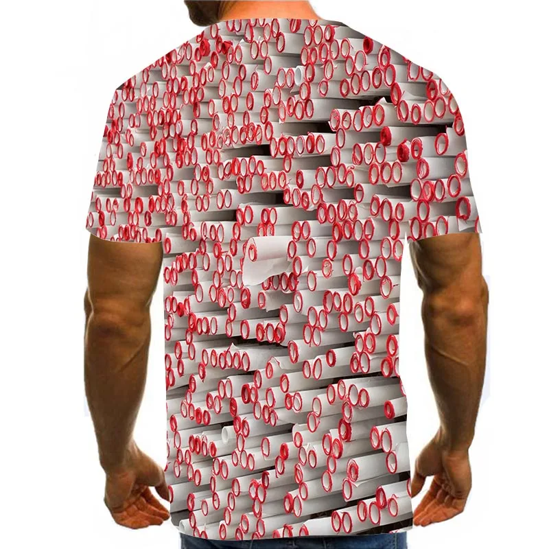 

Men's Abstract Shirt 3D Print T-Shirt Summer Graphic Tees Pattern Tops