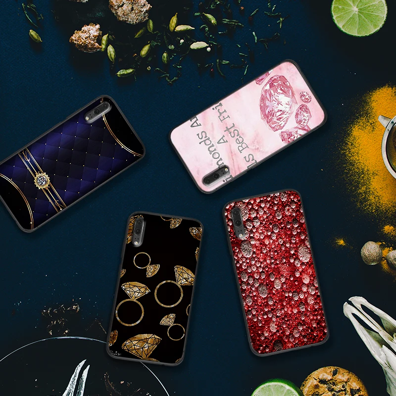 Для huawei P8 P9 Mini P10 P20 2019 P30 LITE P Smart Z 2018 Pro Чехол для телефона Корпус Bling blling Gold sand Diamond