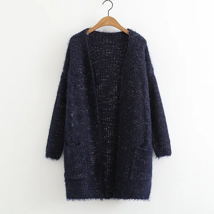 

AIUJXK Pink Cardigan Women 2020 New Autumn Winter Fashion Knitted Sweaters Thick Warm Long Sleeve Knitwear Casual Cardigan Coats