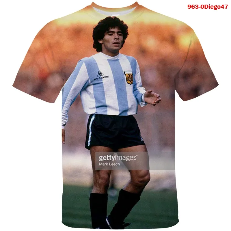 

Diego Armando Maradona Printed Clothes Summer Harajuku Tshirt Baby Boys 3D T Shirt Kids Cartoon Tops Girls Polyester T-shirt
