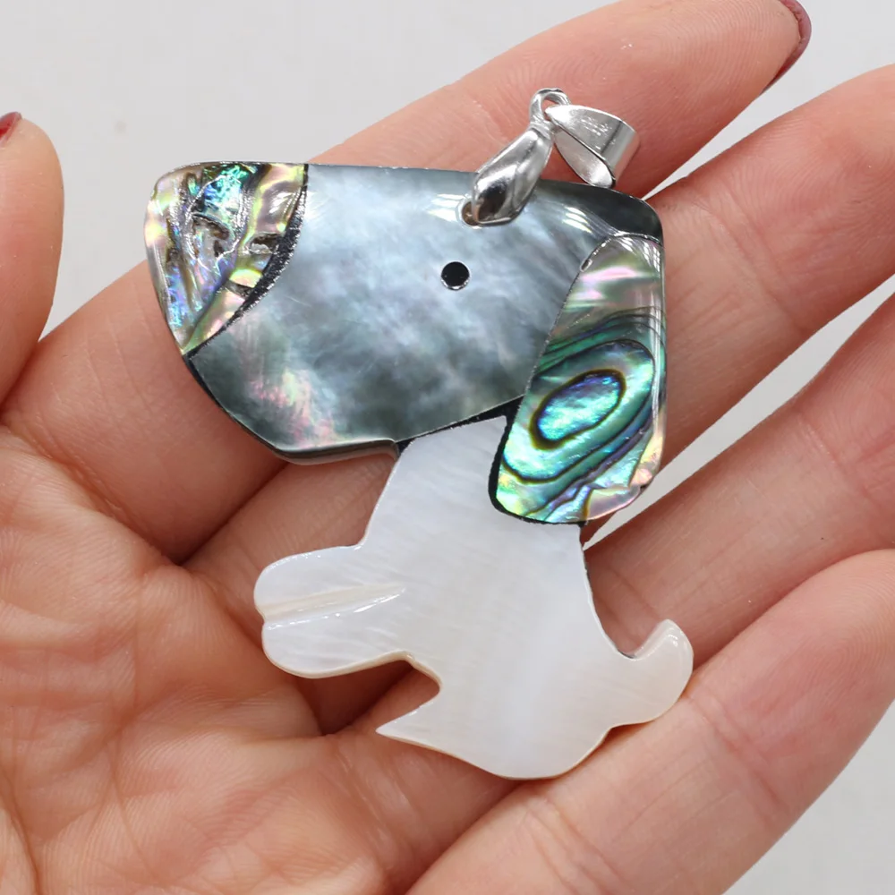 

Natural Shell Pendant Cute Rabbit Dog High Quality for Women Charms Jewelry Accessories Making Necklace Crafts