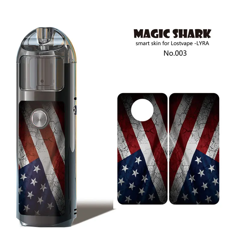 Волшебная Акула новинка 2019 флаг США Череп лист на капле ПВХ стерео футляр для