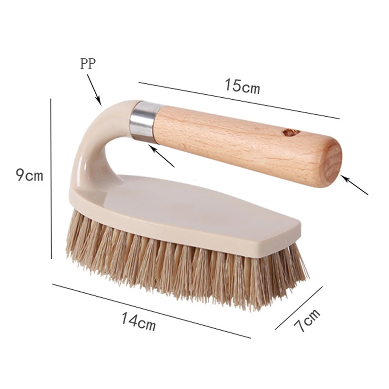 

Cleaning Brush Multifunctional Log Color Shoe Washing Laundry Cleaning Brush Bathroom Floor Decontamination Brush