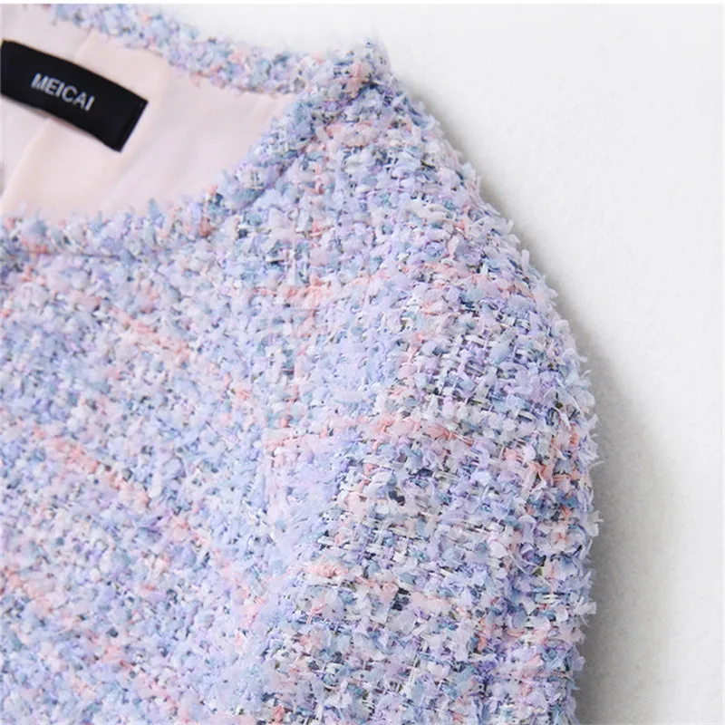 Куртка Шерстяная женская с круглым вырезом на пуговицах | Женская одежда