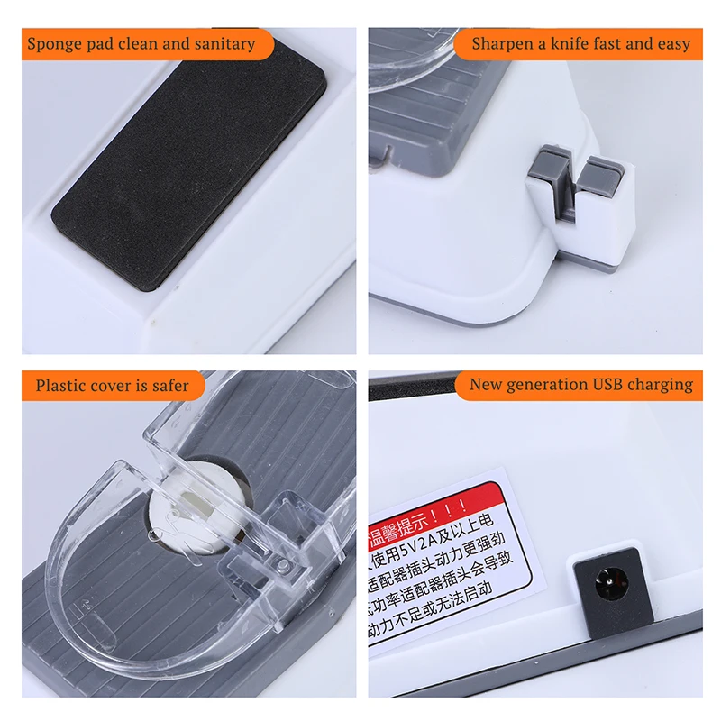 

Knife Sharpener Automatic USB Electric Fine Sharpening Stone Professional Kitchen Sharpening Multifunctional Quick Kitchen Tool
