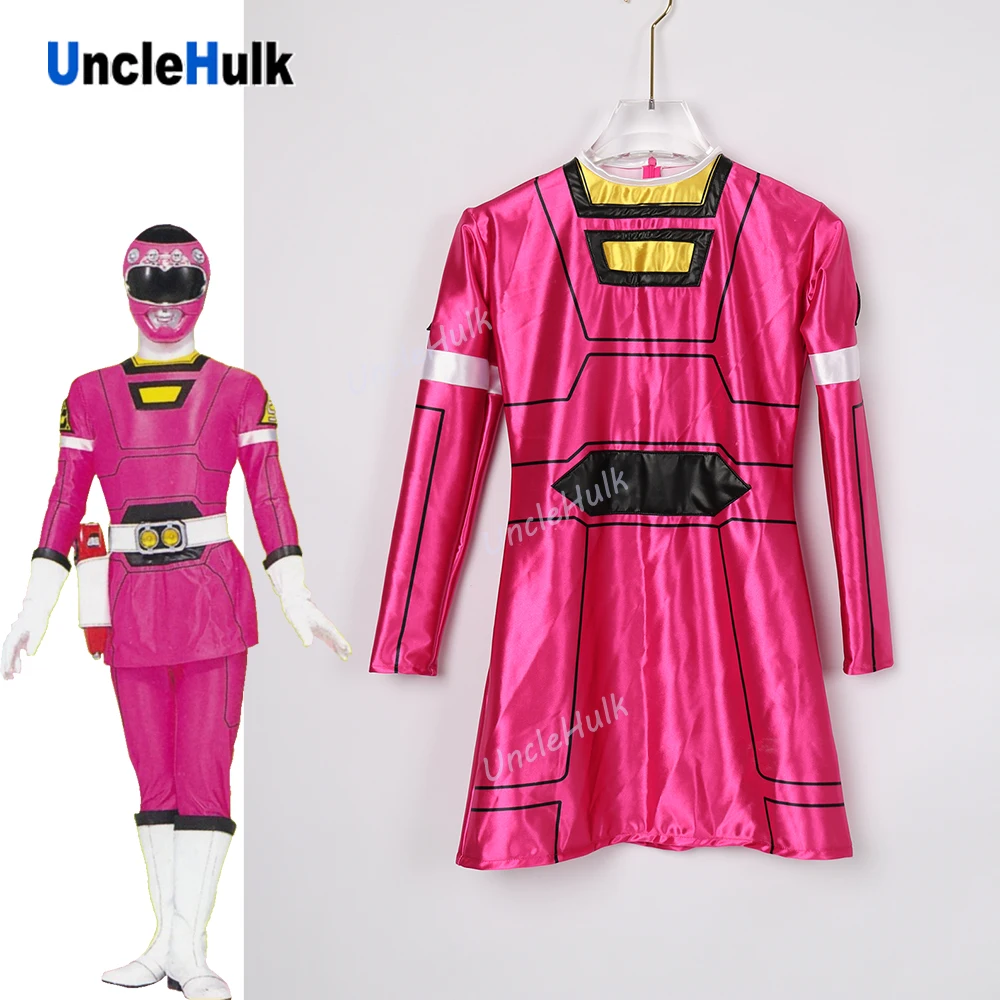 Костюм для косплея Gekisou Sentai Carranger Pink Racer из атласной ткани топы и брюки | UncleHulk -
