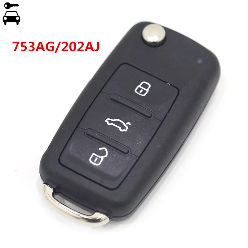 

OEM Car Keyless Smart Remote Key 434MHz with ID48 Chip 202AJ/753AG for VW Beetle Caddy Eos Jetta Golf T5 Touran Polo Tiguan