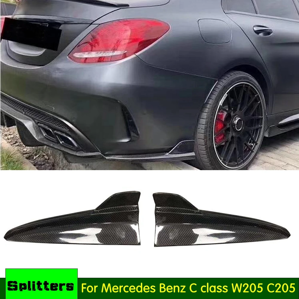 Сплиттеры для губ из углеродного волокна отделочные фартуки Mercedes Benz C class W205 C205 C180