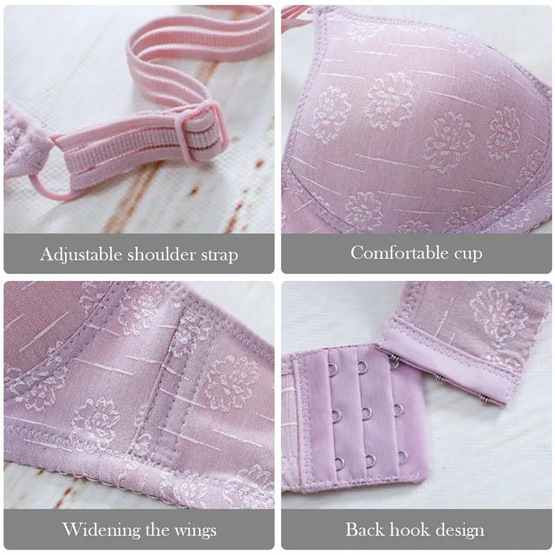 

women Bra Spring And Summer Seamless Sexy Front Button Bra Push Up Underwear Buckle Female B C cup Chest Lingerie 2021