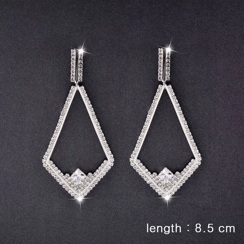 style F SINLEERY Романтические свадебные серьги с кристаллами, круглые кольца желтого, золотого, серебряного цвета, свадебные серьги, ювелирные изделия ES004 SSH - Окраска металла: style F