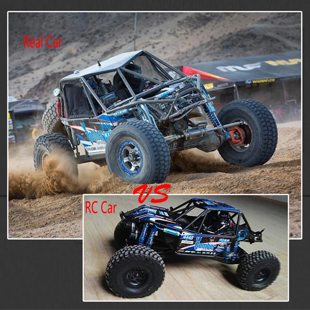 RCRUN Oil Piggyback Shock с дистанционным резервуаром регулируемый для 1/10 RC Crawler Axial SCX10 RR10
