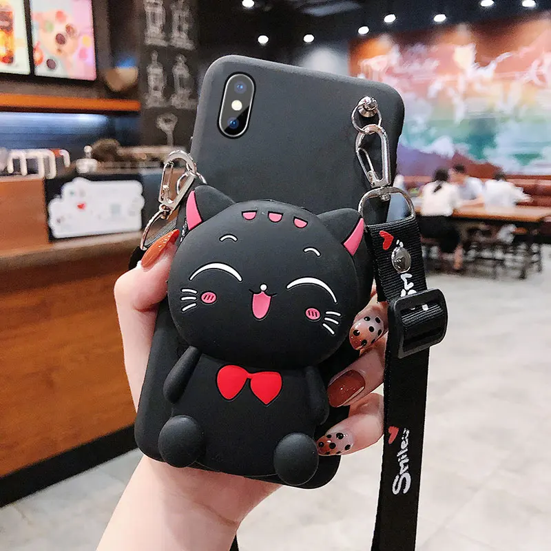3D Кот бумажник чехол для Alcatel Работает с любым оператором 1S 2021 1SE 1V 1C 1X 2019 1A 1B 3 3X 3L 2020