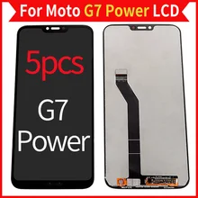 5Pcs/Lot For Moto G7 Power LCD Screen Display With Touch Digitizer Assembly XT1955-5 XT1955-6 Mobile Phone Parts