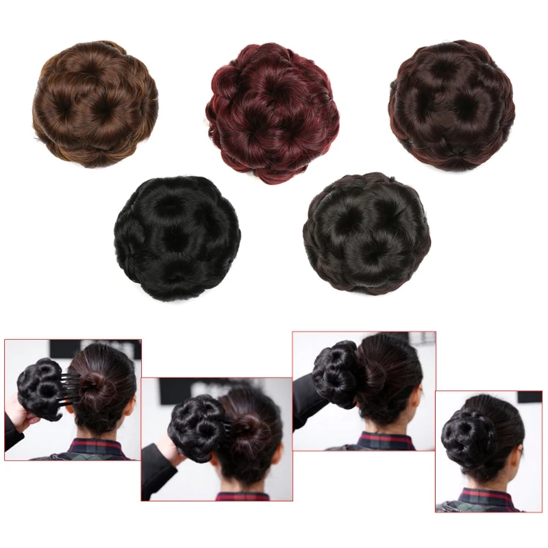 Y1UE женская заколка для волос с синтетическими декоративными волосами головной