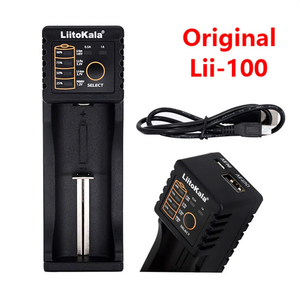 

Liitokala Lii-100 Battery Charger for 18650 26650 4.35V / 3.2V / 3.7V / 1.2V Rechareable Battery