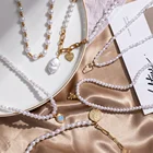 FNIO Новая женская цепочка на шею Kpop жемчужное колье-чокер золотого цвета готические украшения-чокеры на шею кулон 2021 воротник для девочки