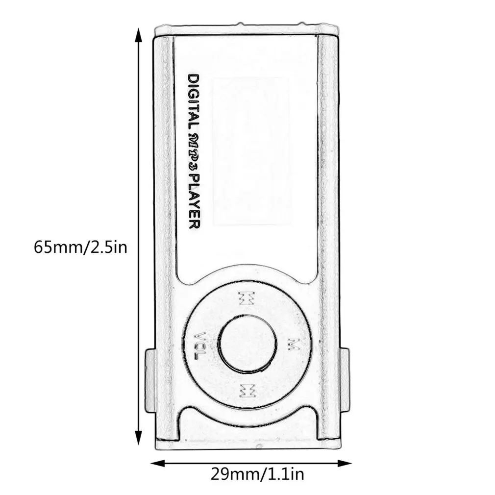 Портативный MP3 плеер с ЖК экраном USB мини зажимом светодиодный светильник стерео